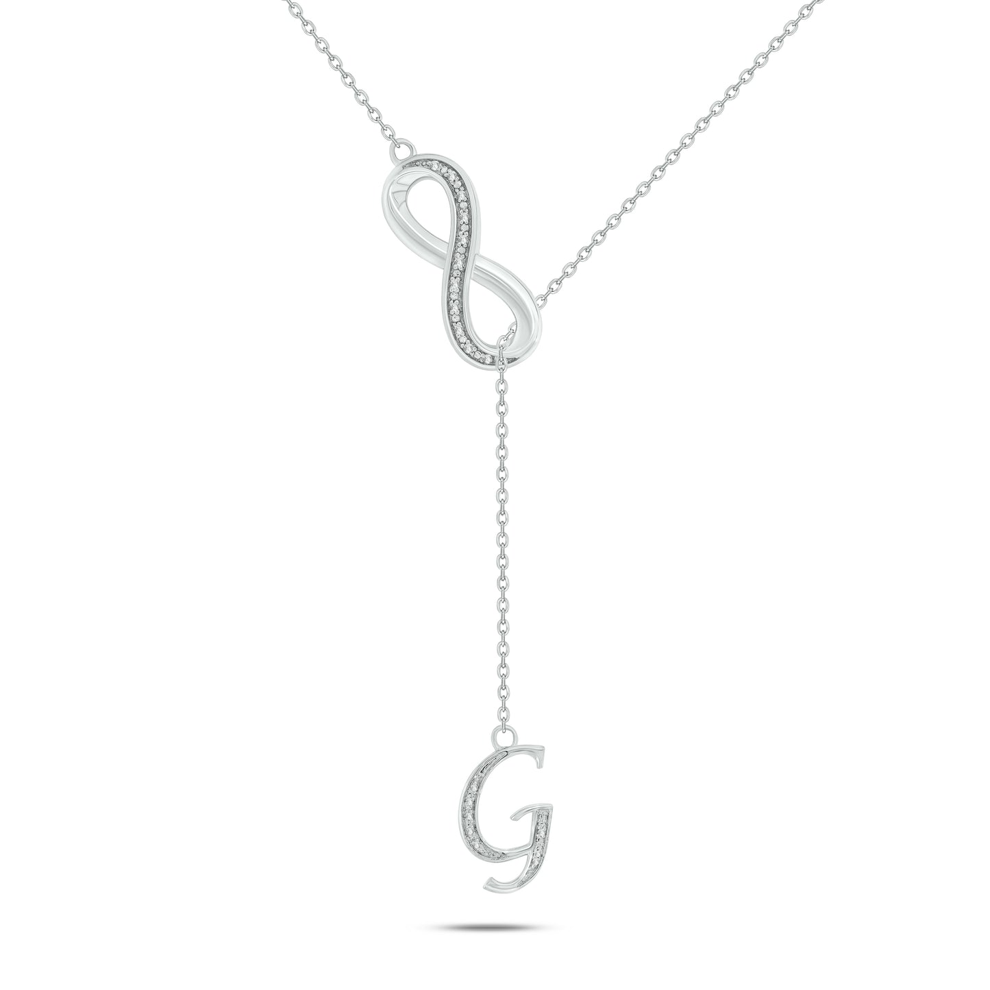 Initial Lariat Necklace - G