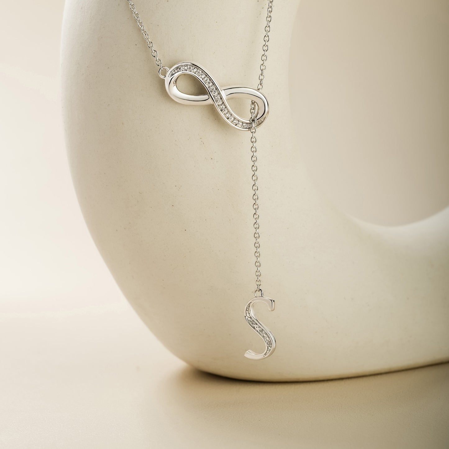 Initial Lariat Necklace - S