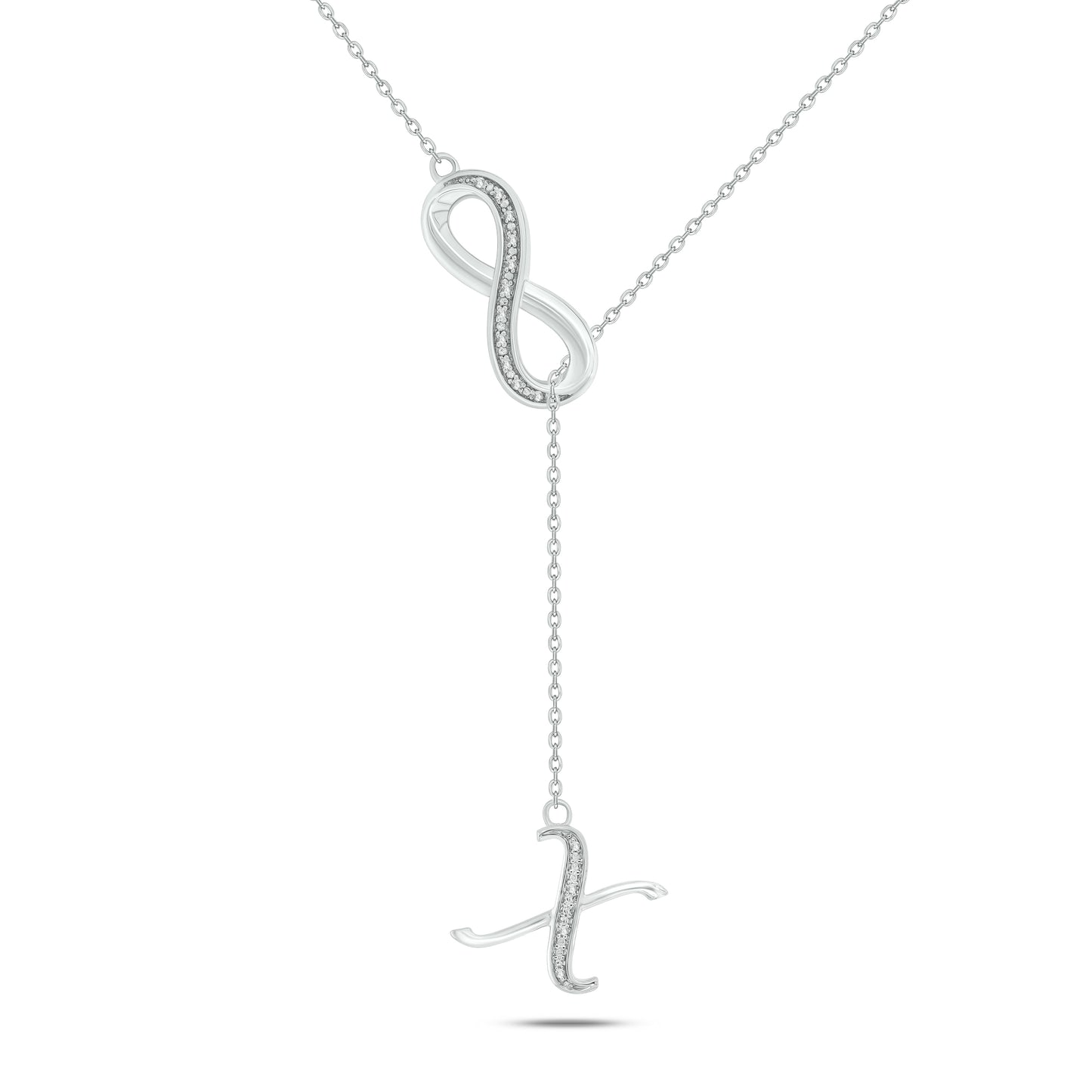 Initial Lariat Necklace - X