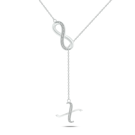 Initial Lariat Necklace - X