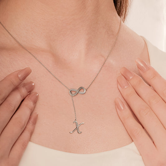 Initial Lariat Necklace - X