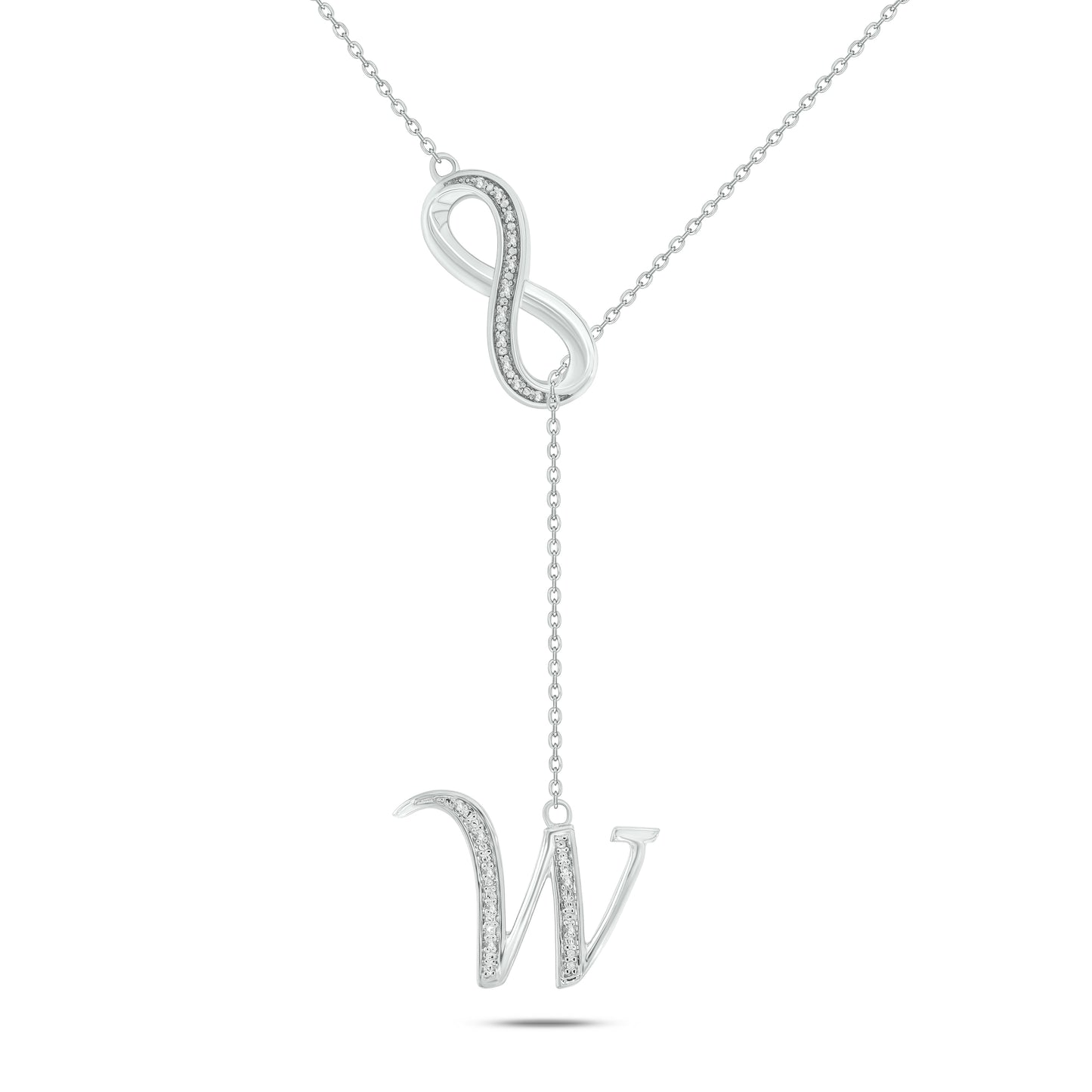 Initial Lariat Necklace - W