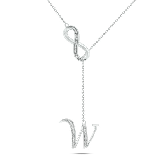 Initial Lariat Necklace - W