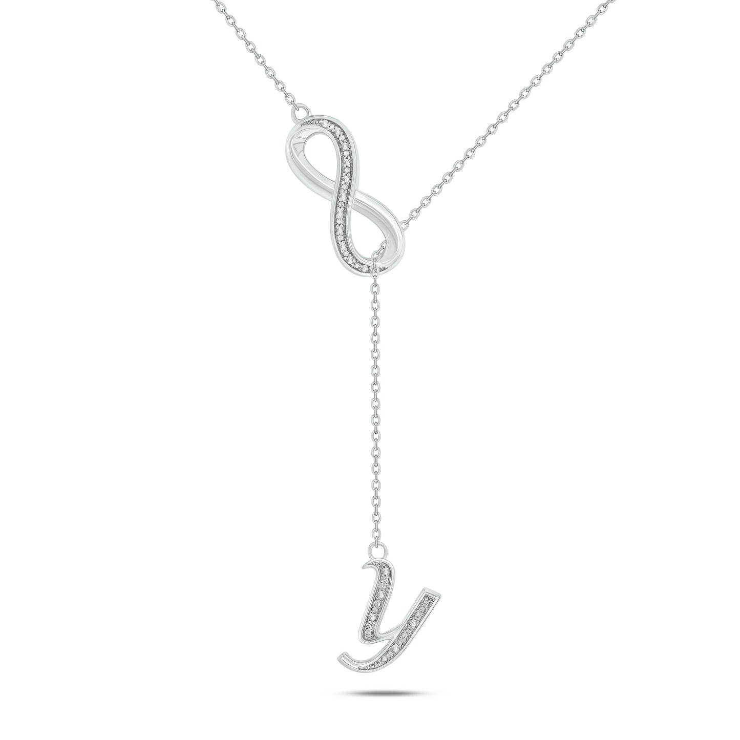 Initial Lariat Necklace - Y