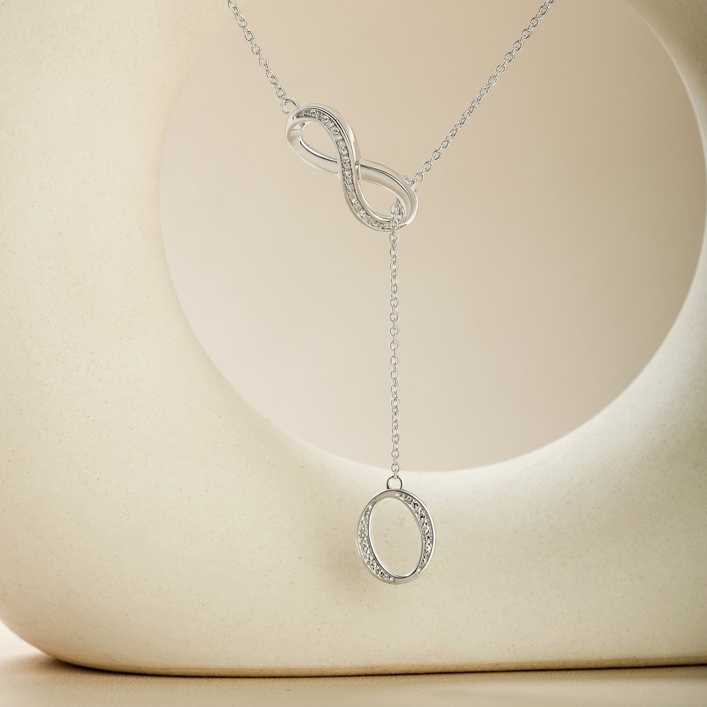 Initial Lariat Necklace - O