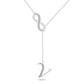 Initial Lariat Necklace - V