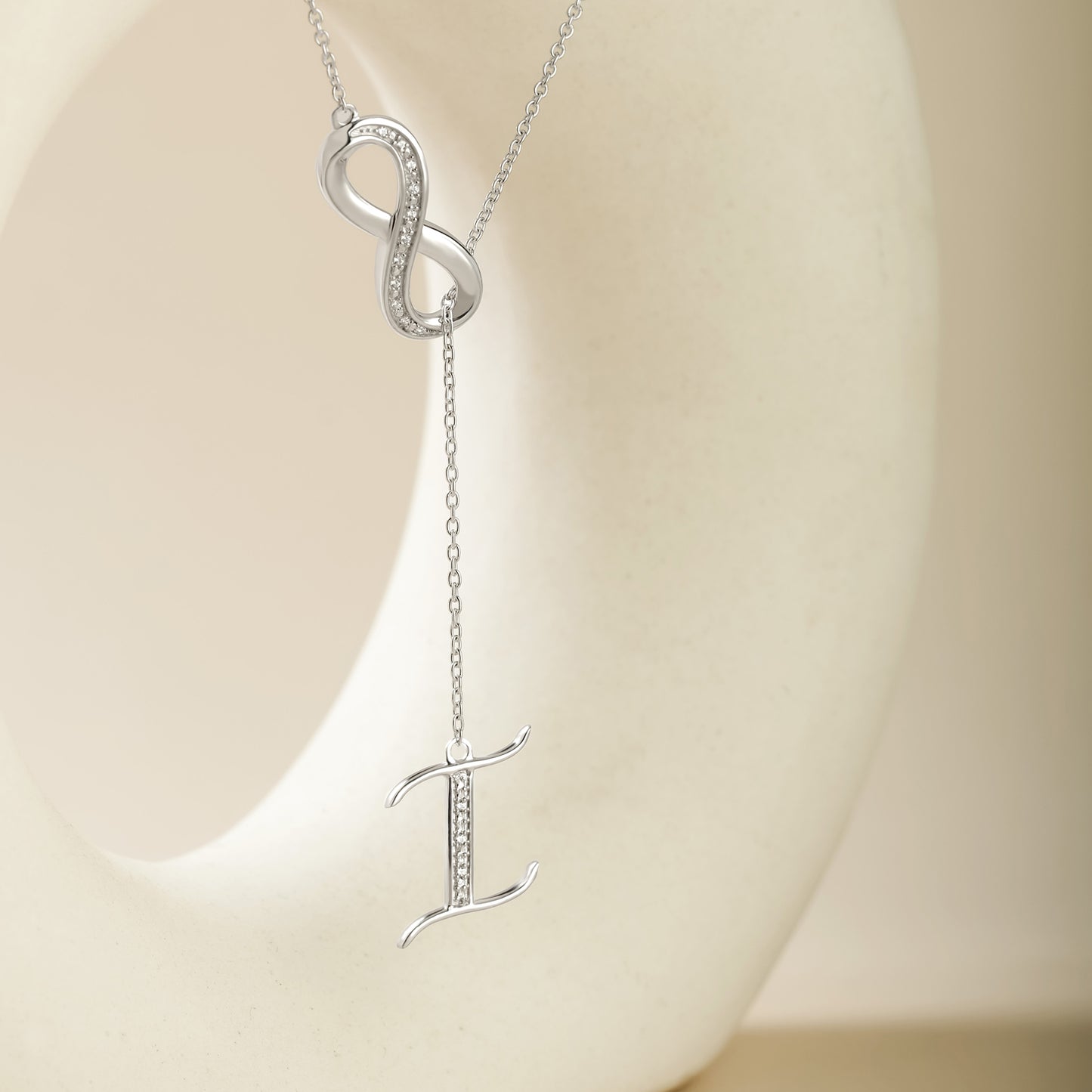 Initial Lariat Necklace - I