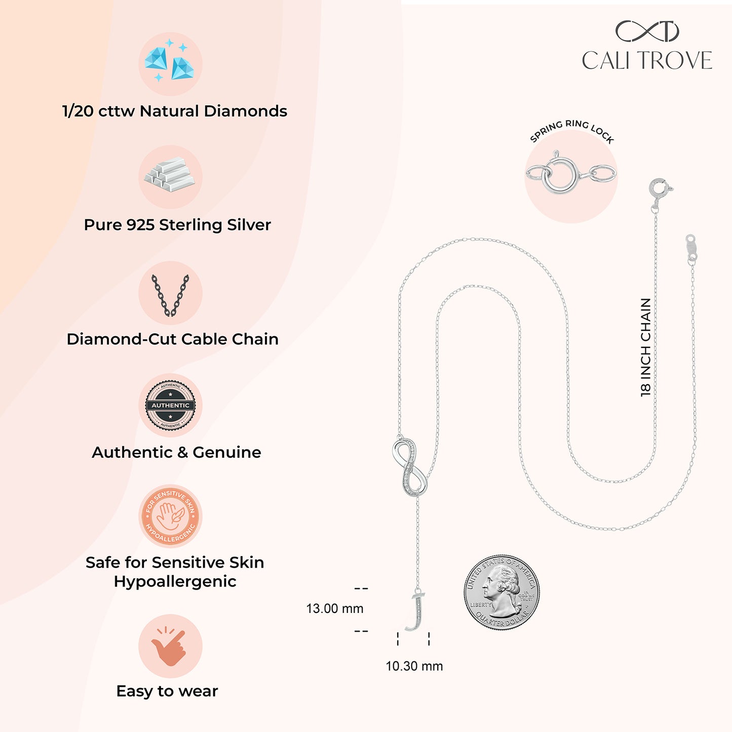 Initial Lariat Necklace - J