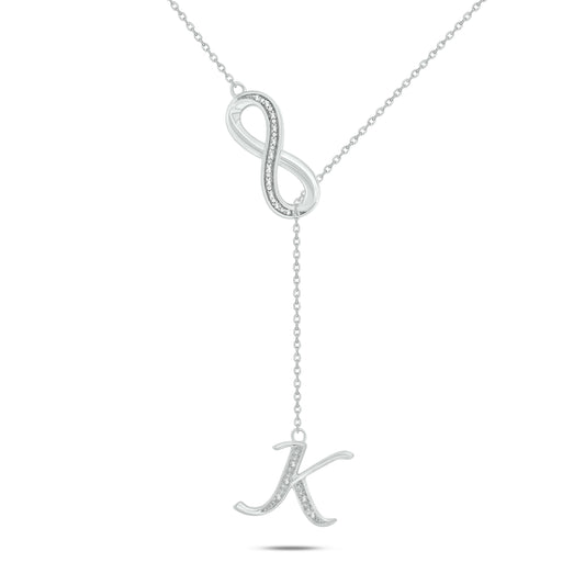 Initial Lariat Necklace - K