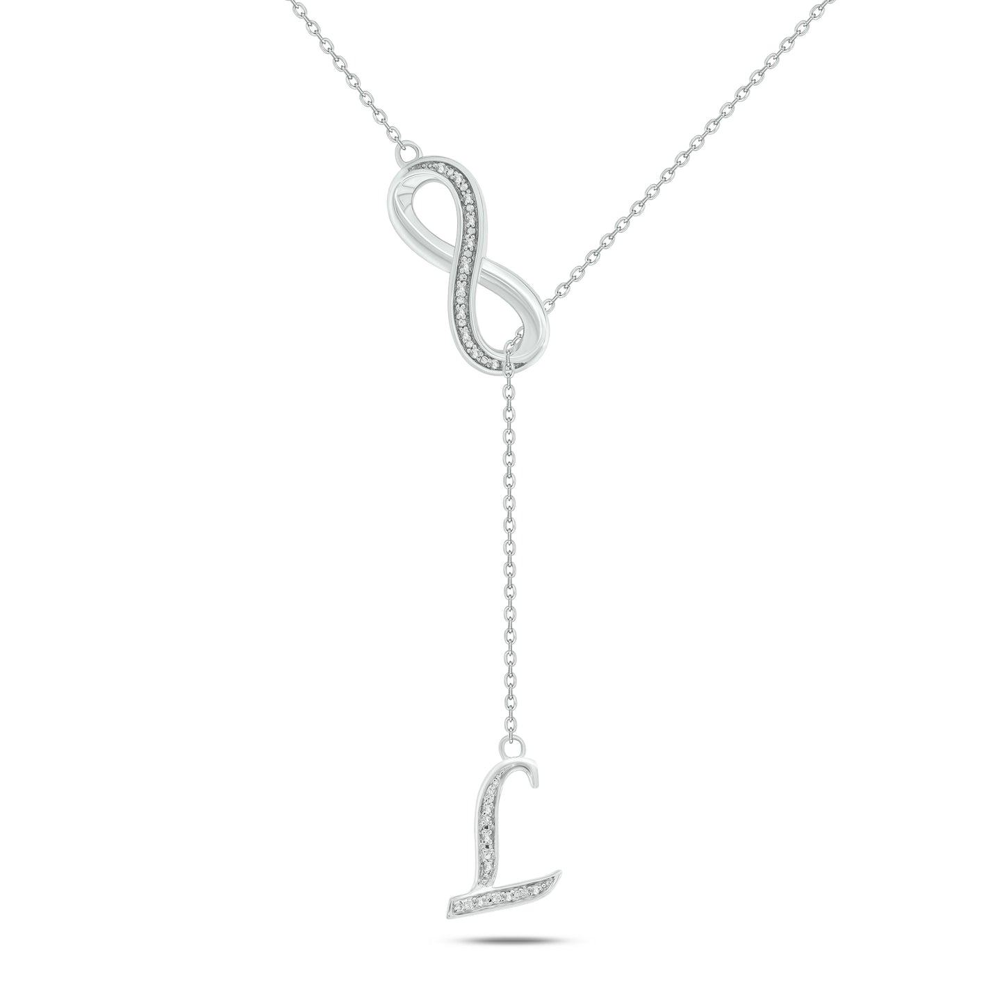 Initial Lariat Necklace - L