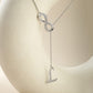 Initial Lariat Necklace - L