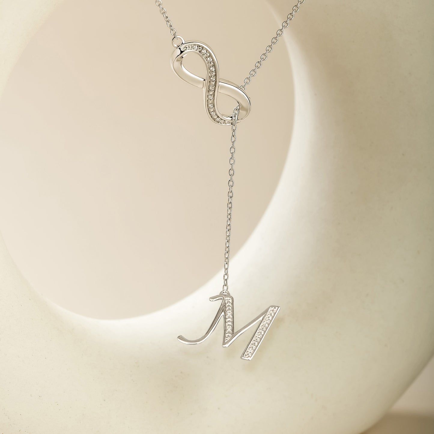Initial Lariat Necklace - M