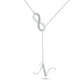 Initial Lariat Necklace - N