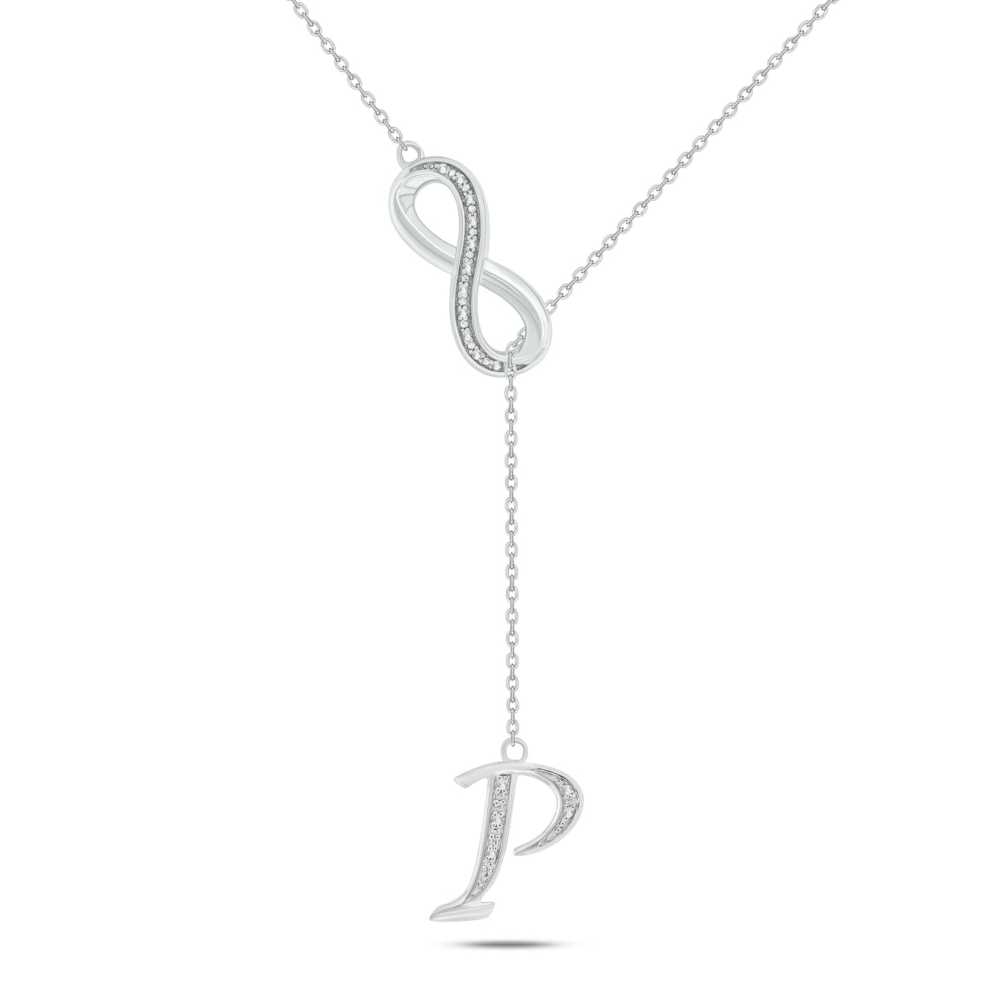 Initial Lariat Necklace - P