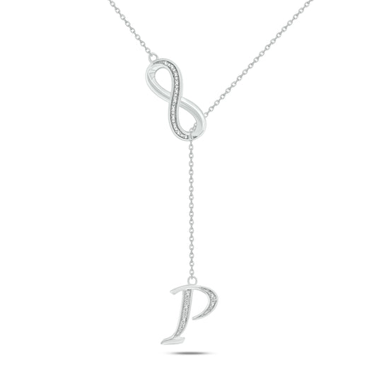 Initial Lariat Necklace - P