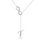 Initial Lariat Necklace - T