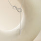 Initial Lariat Necklace - T
