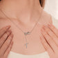 Initial Lariat Necklace - T