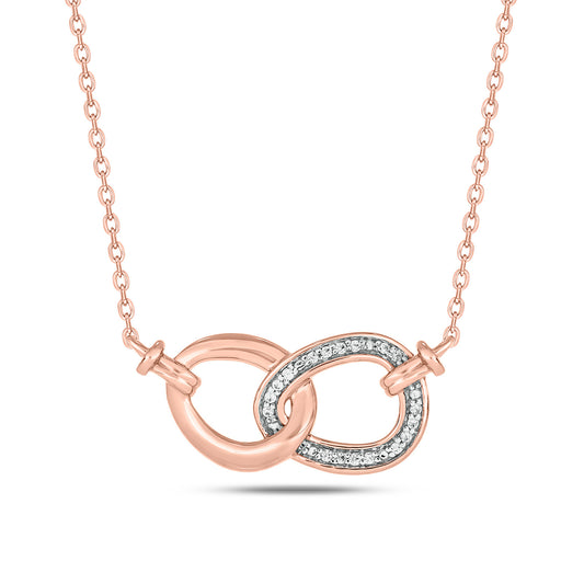 Diamond Interlocking Infinity Necklace