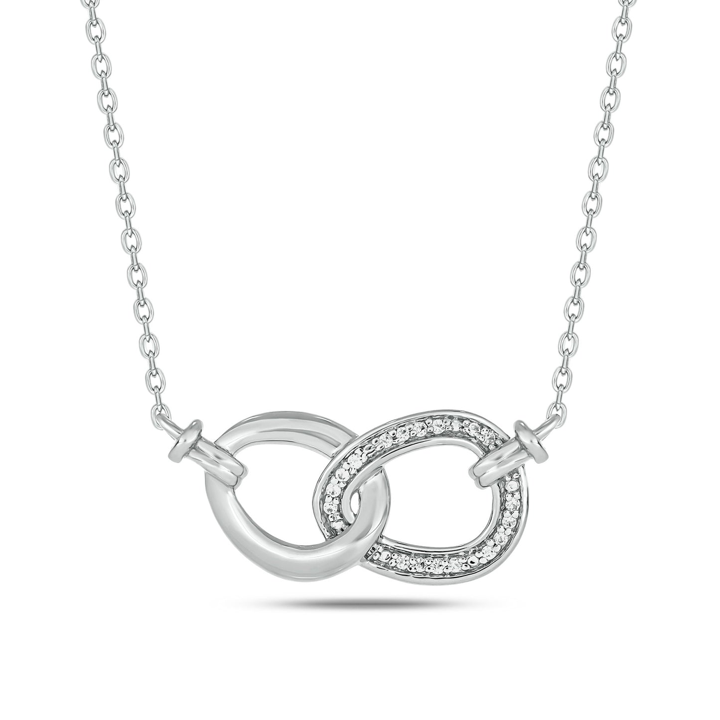 Diamond Interlocking Infinity Necklace