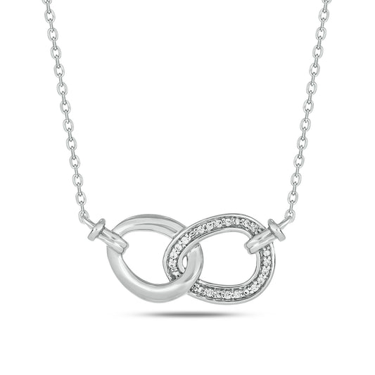 Diamond Interlocking Infinity Necklace