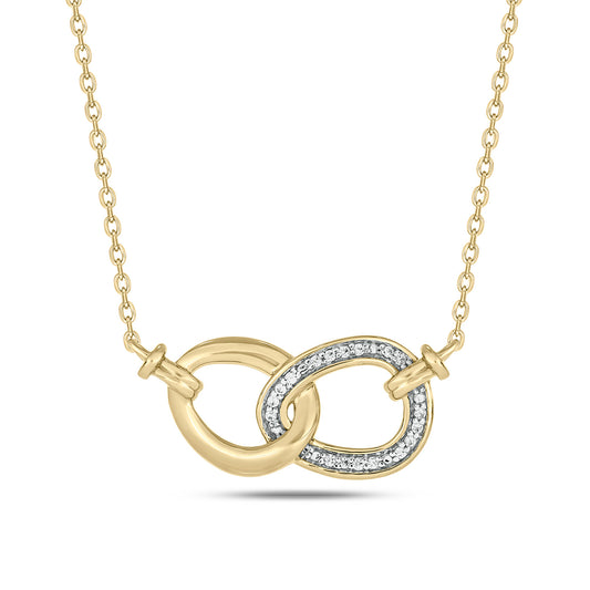 Diamond Interlocking Infinity Necklace