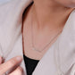 10KT Gold, Scatter Baguette Diamond Layering Necklace