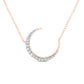 Classic Crescent Moon Diamond Pendant Necklace in 14K Gold