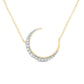Classic Crescent Moon Diamond Pendant Necklace in 14K Gold