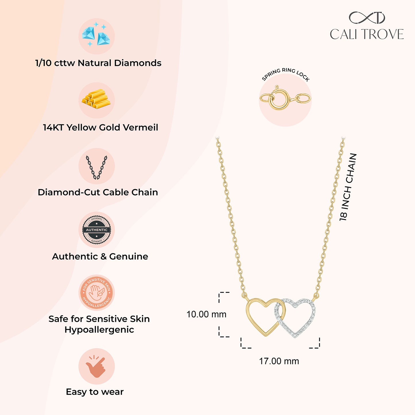 Diamond Interlocking Heart Necklace