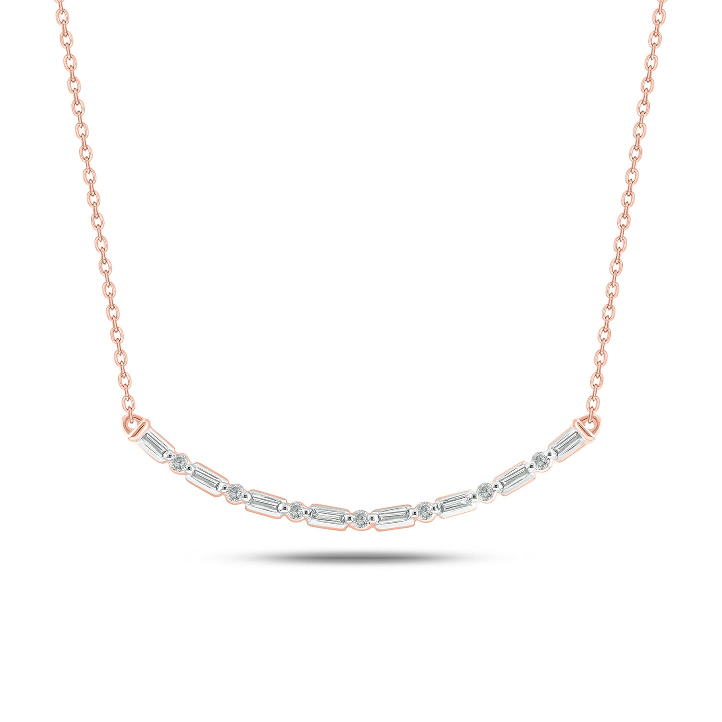 Diamond bar necklace
