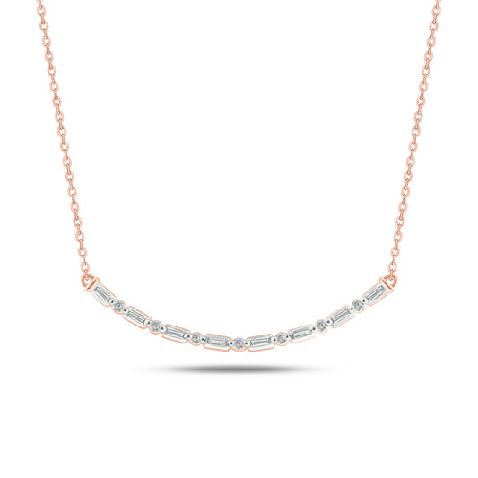 Diamond bar necklace