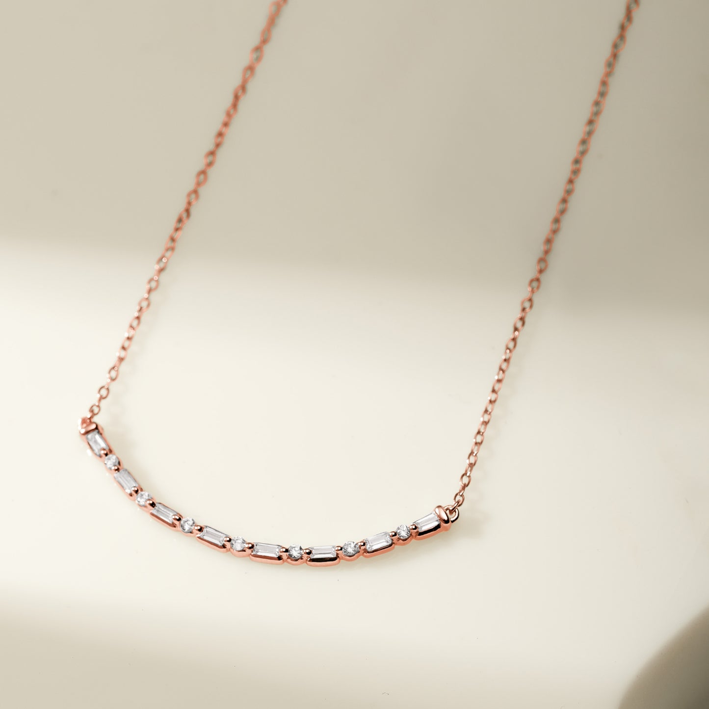 Diamond bar necklace