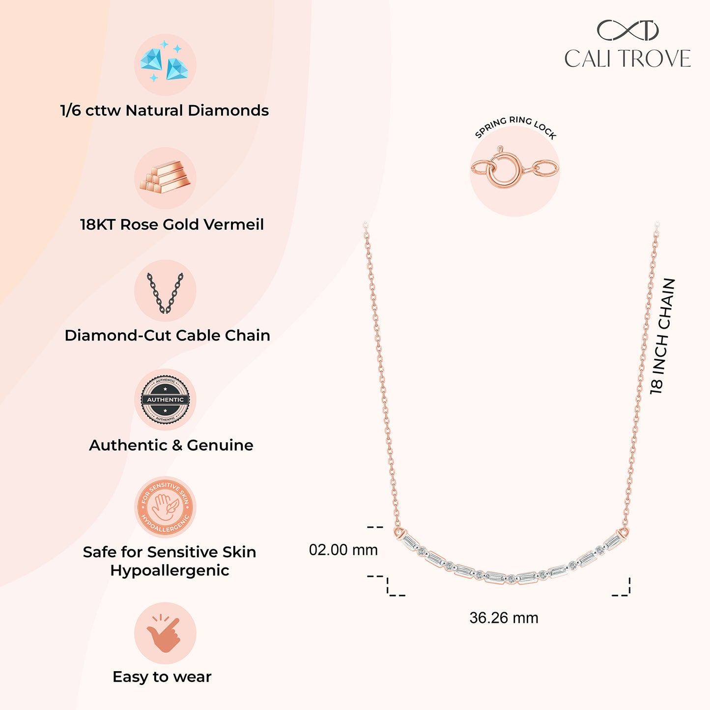 Diamond bar necklace