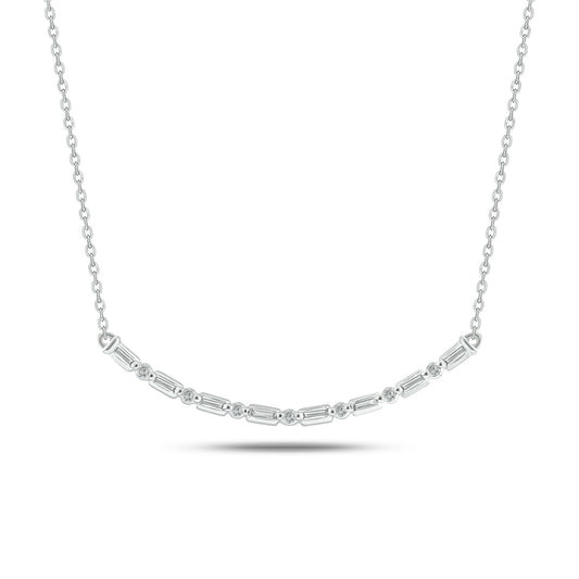 Diamond bar necklace