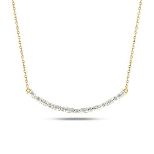 Diamond bar necklace