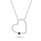 Gemstone heart necklace