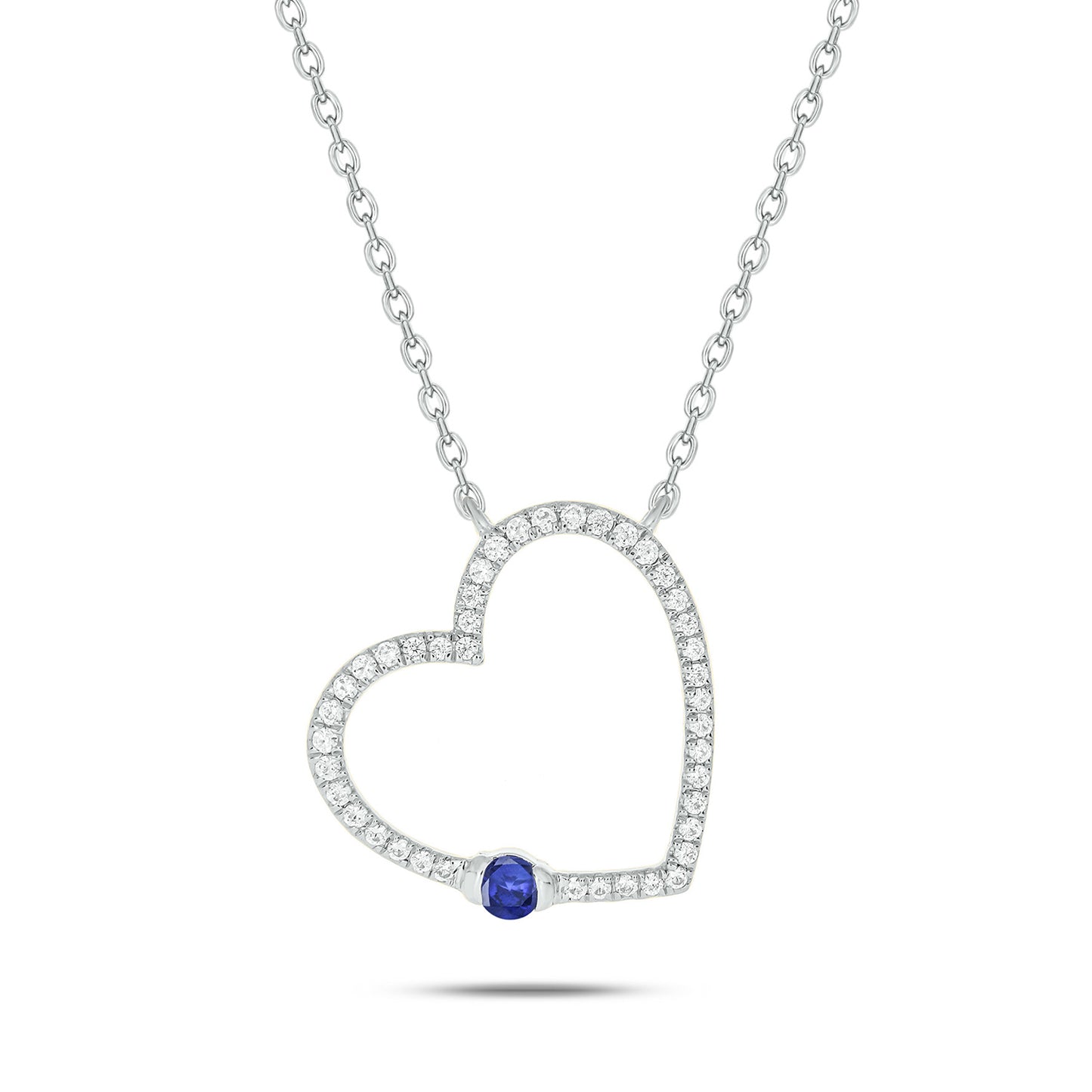 Gemstone heart necklace