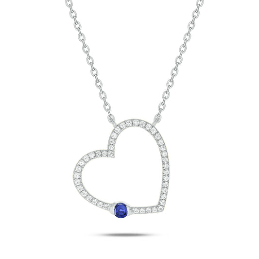 Gemstone heart necklace