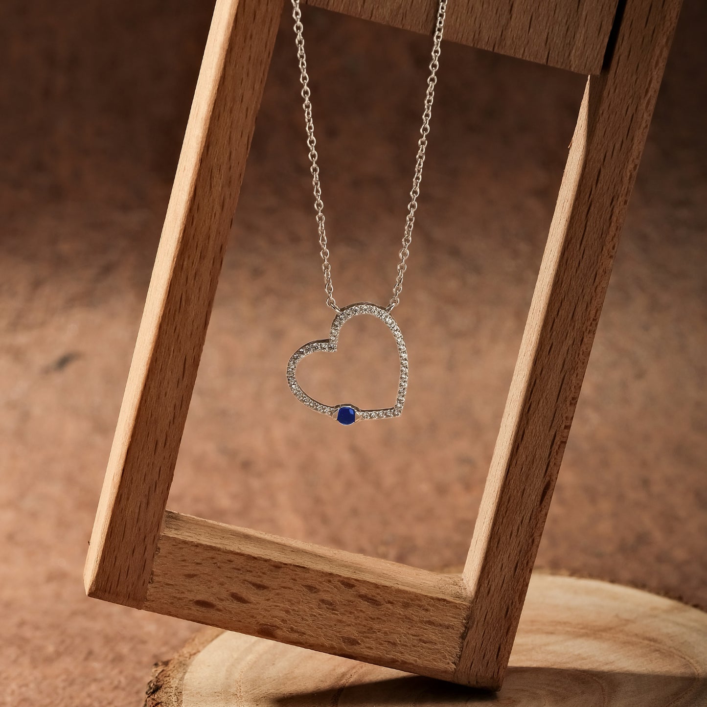 Gemstone heart necklace