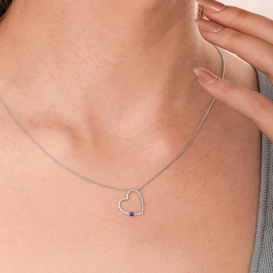 Gemstone heart necklace
