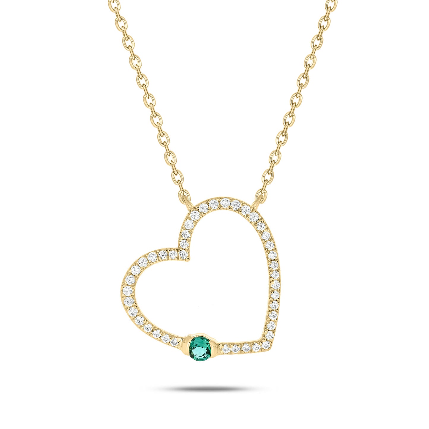 Gemstone heart necklace