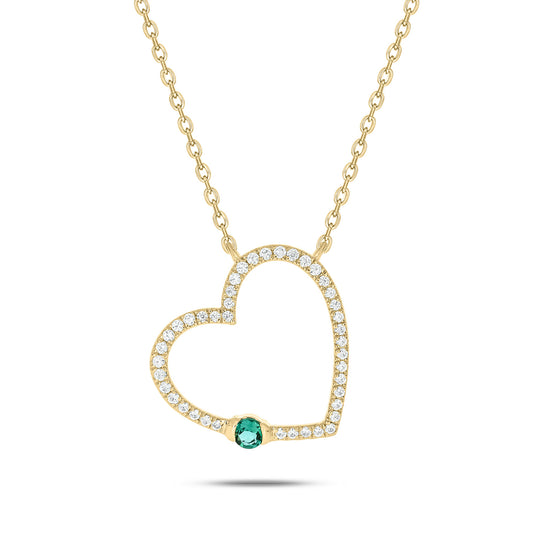 Gemstone heart necklace
