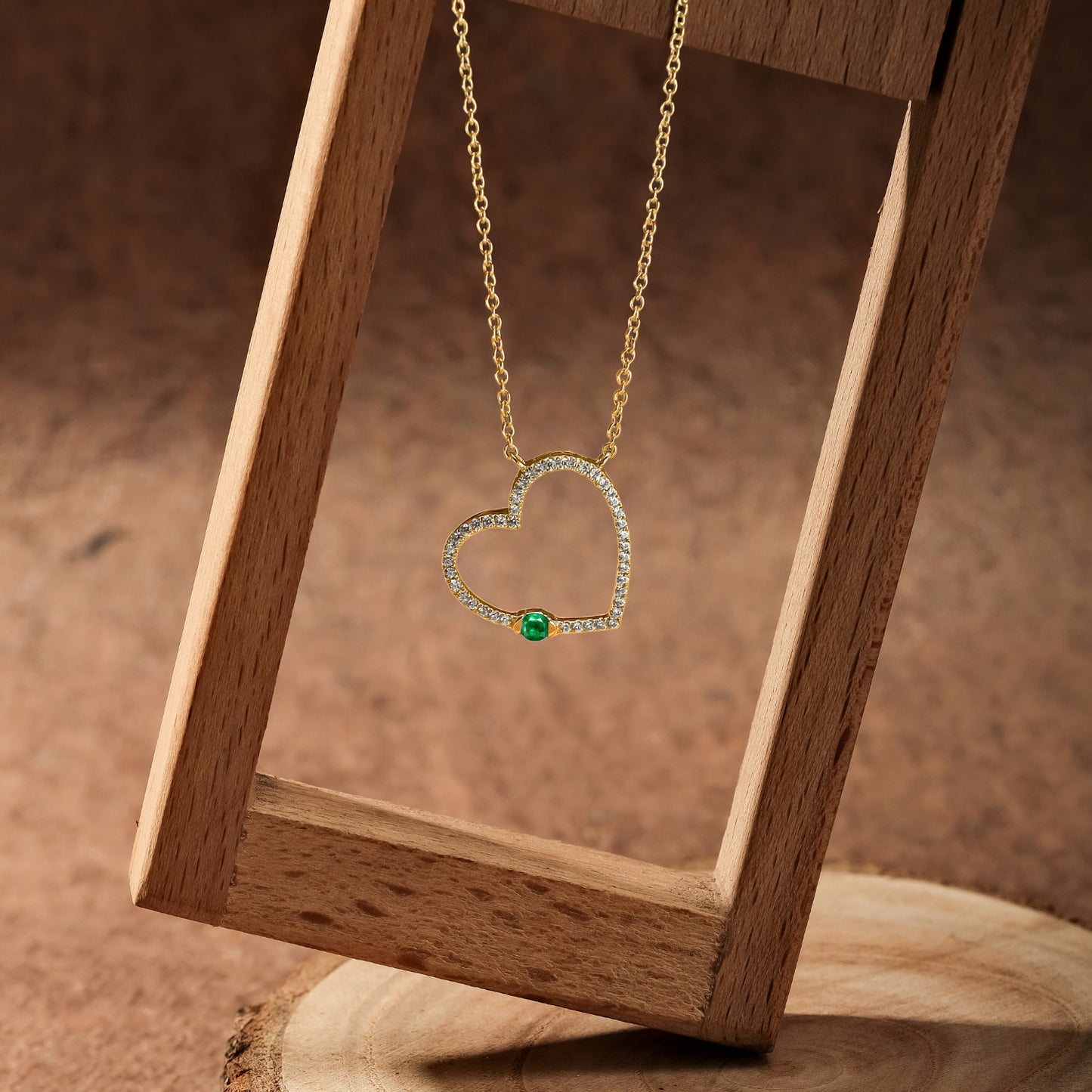 Gemstone heart necklace