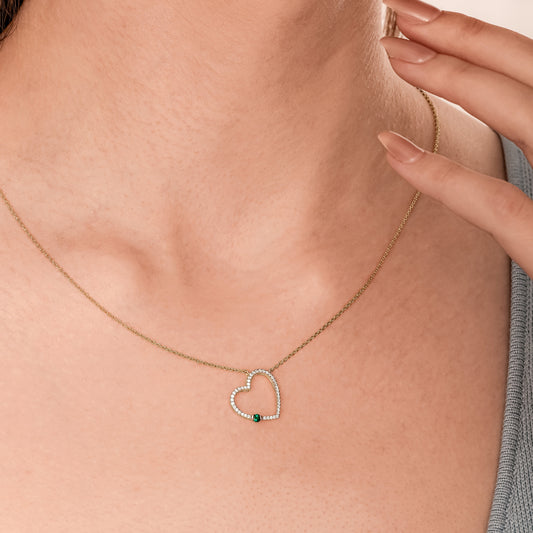 Gemstone heart necklace