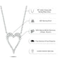 Dainty Beautiful Unique Heart Diamond Necklace in 925 Sterling Silver