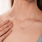 Diamond Bow Necklace in 14K Yellow Vermeil Plated Silver