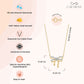 Diamond Bow Necklace in 14K Yellow Vermeil Plated Silver