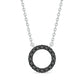 Black Diamond Circle Pendant