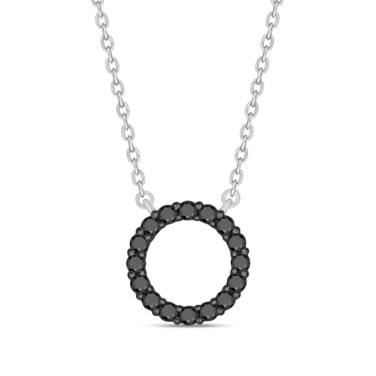 Black Diamond Circle Pendant